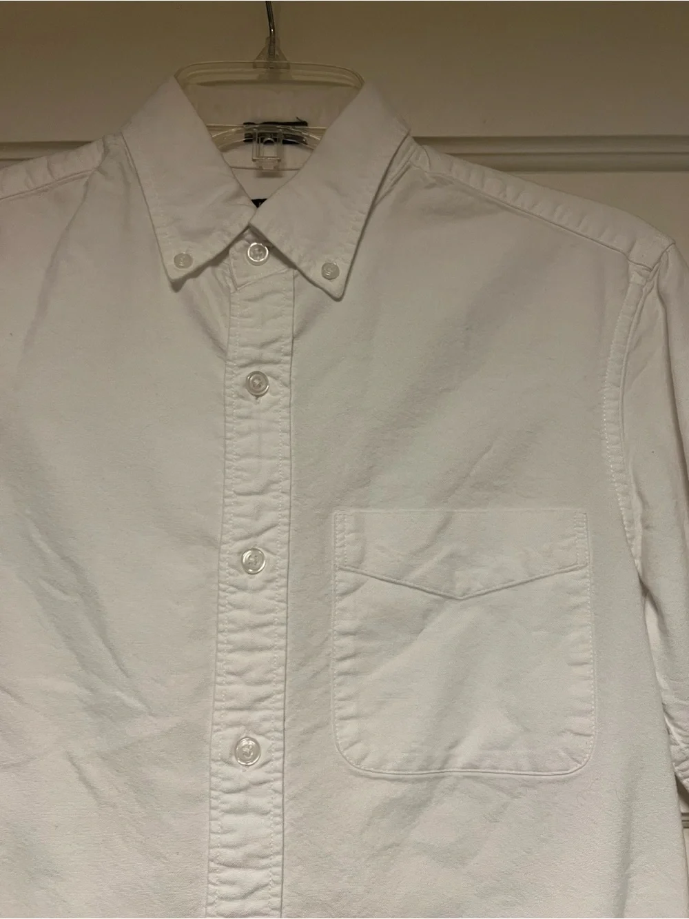 J. Crew White Button-Down Oxford Shirt men’s x-small (fits boys large-xlarge)